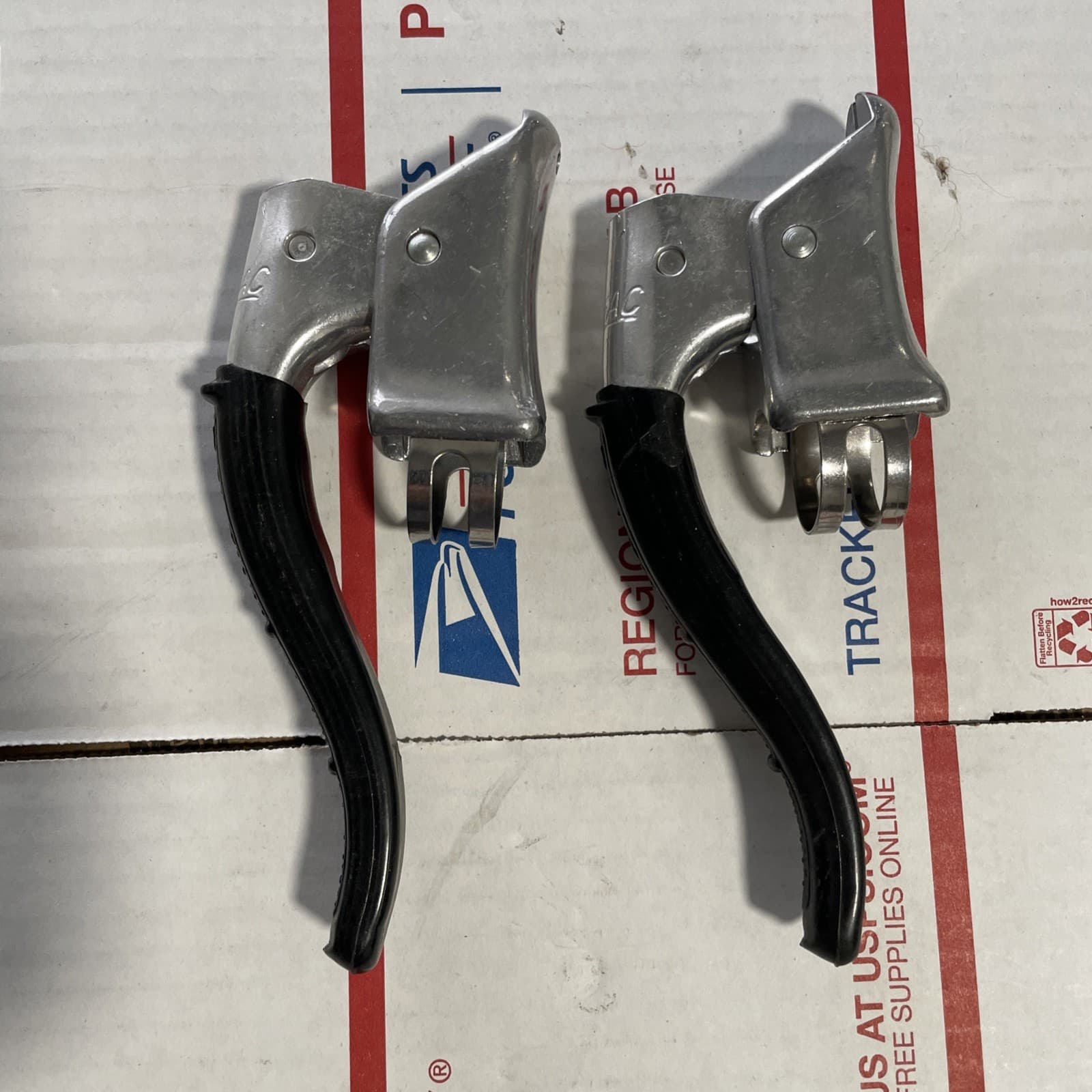 NOS Vintage Mafac Brake Levers Drop Bar black covers 70s 60s 3