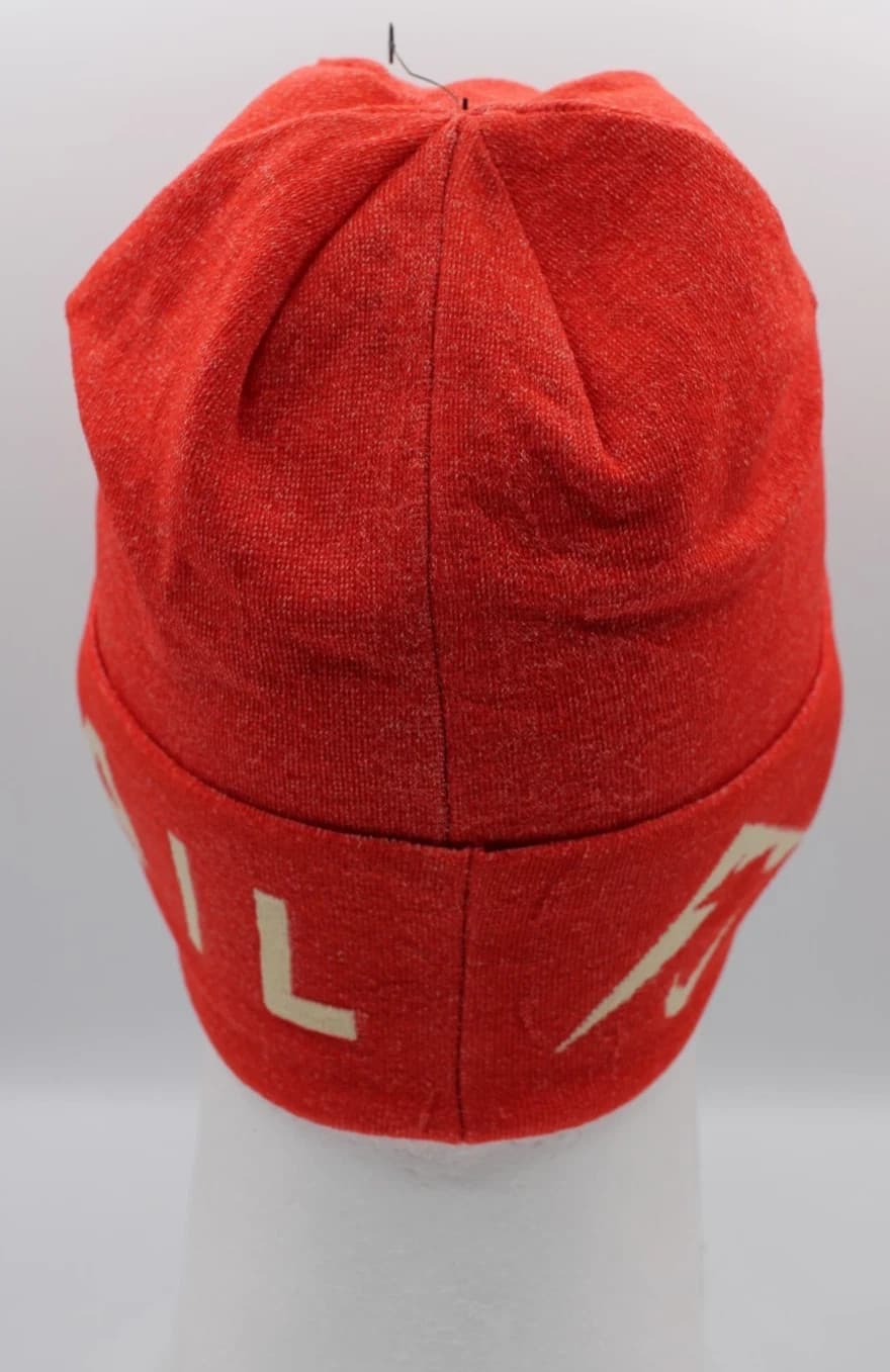 Nike Dri-Fit Trail Knit Beanie Hat Adult Picante Red/Pearl White 4