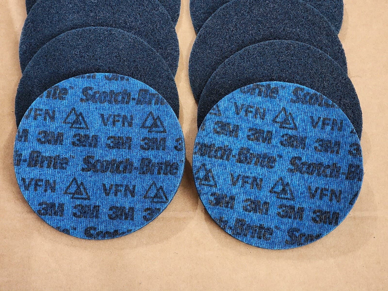 (10) Scotch-Brite 6” Precision Surface Conditioning Disc Hook & Loop Very Fine 2