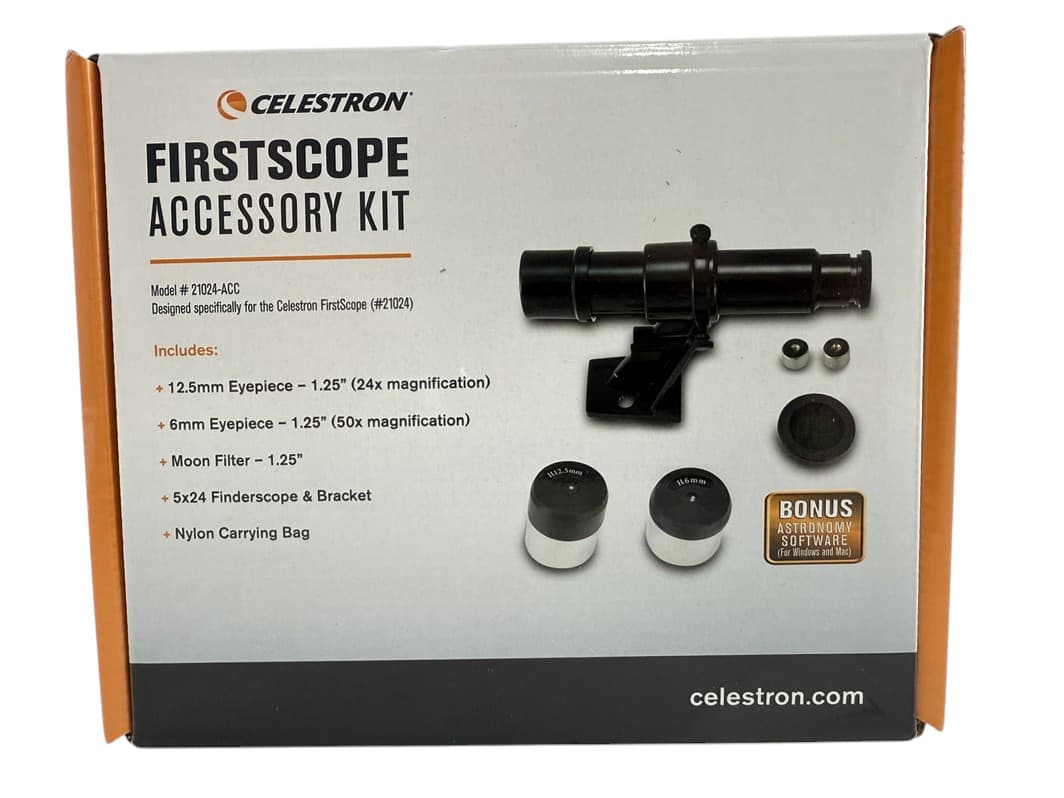 Celestron NEW FirstScope Upgrade Accessory Kit Moon Filter & Eyepieces 21024-ACC