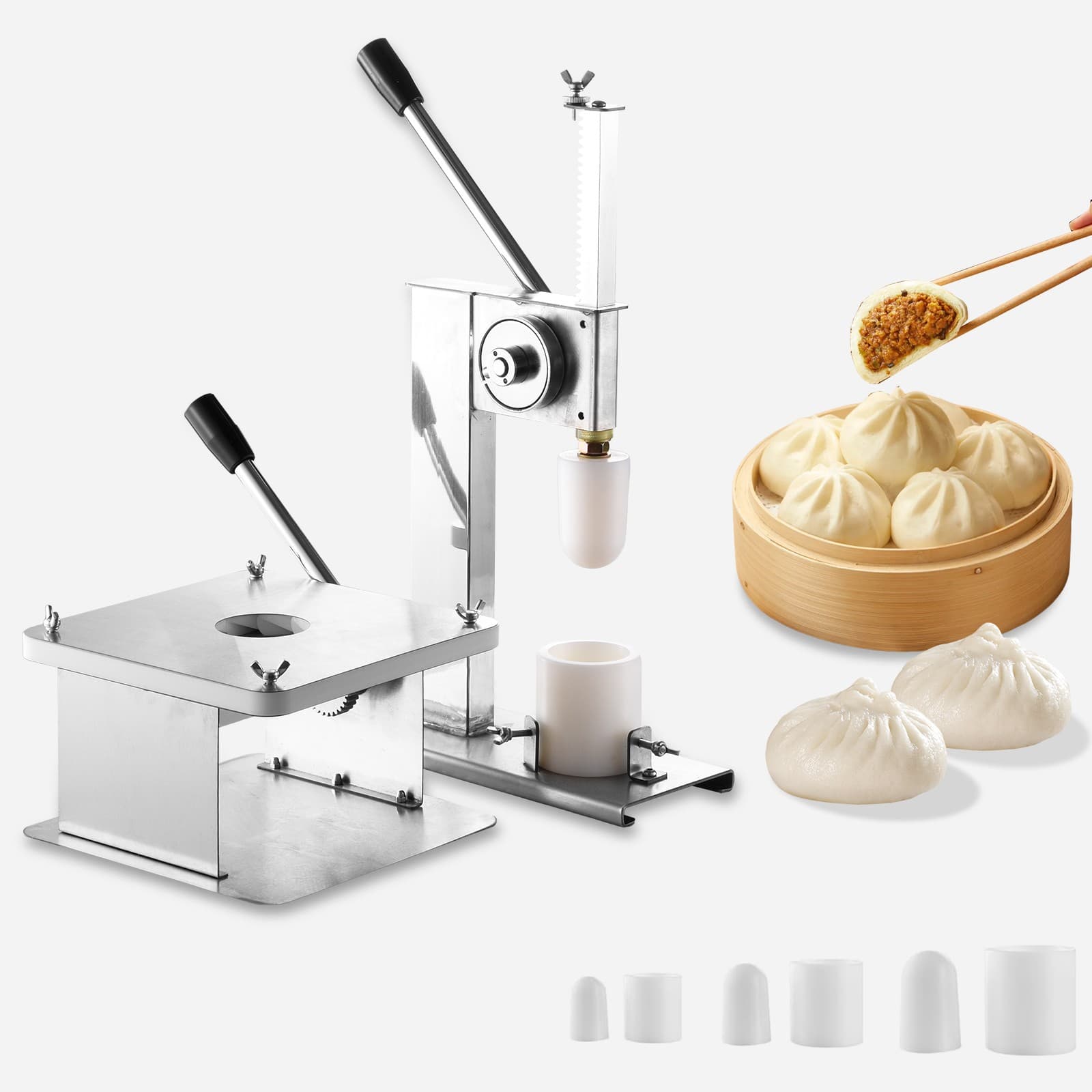 Commercial Baozi Maker Manual Bun Mold Stainless Steel Dough Press Machine
