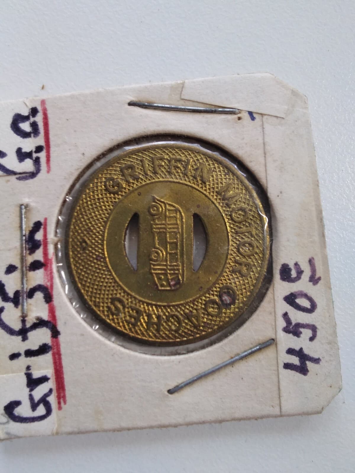 Griffin Georgia Token Vintage Mid Century Lucky Coin Motor Coach Bus C 3