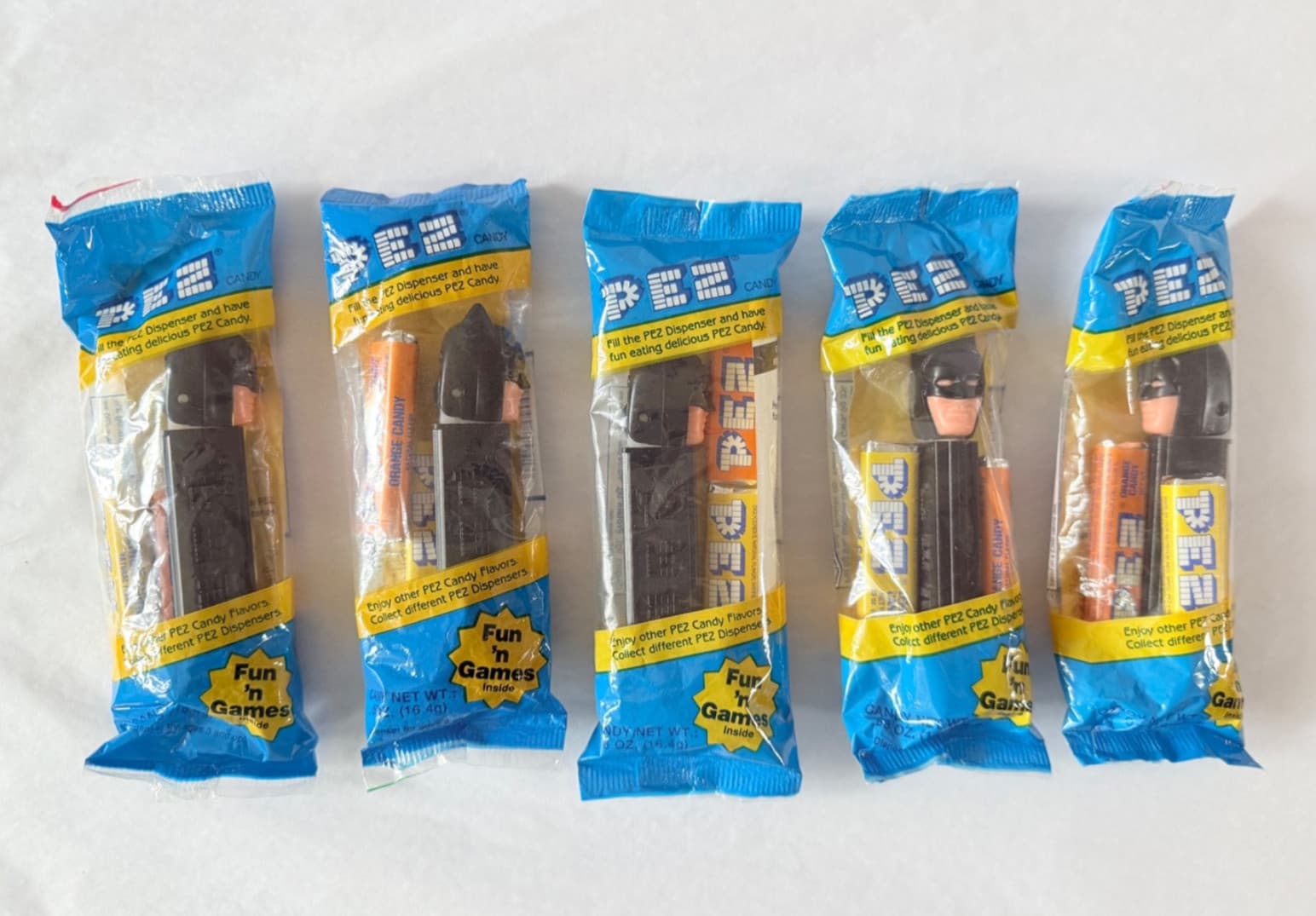 14 VTG 1985 PEZ DC Comics Batman Black Mask Hood Stem Slovenia 4.9 New Sealed 5
