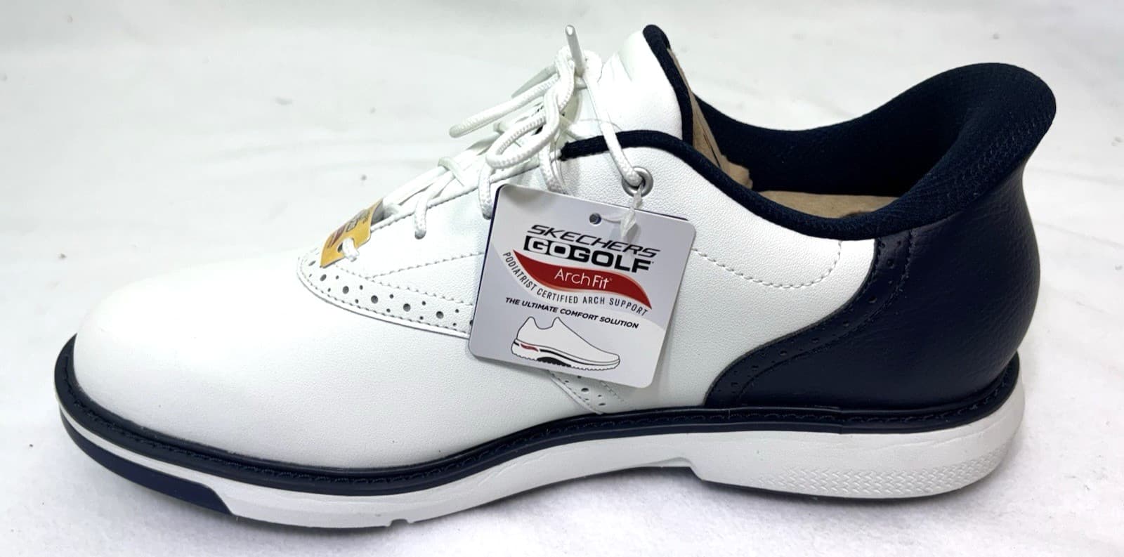 Skechers GO GOLF PRESTIGE Slip Ins Men's Golf Shoes NEW White Navy 3