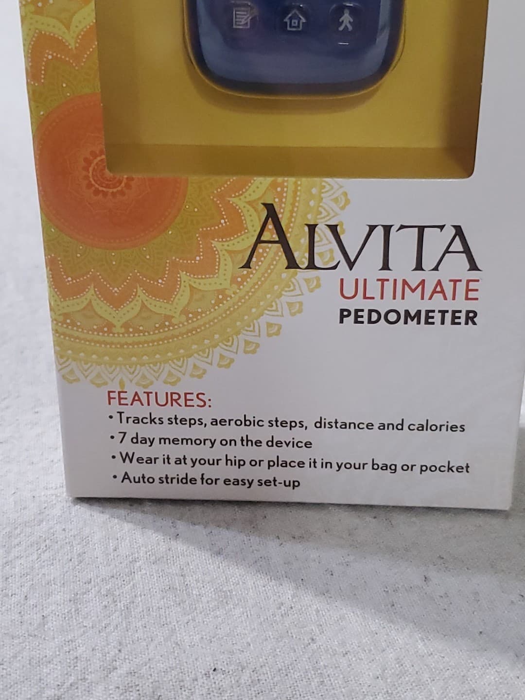 OMRON HJ325 Alvita Ultimate Pedometer, Blue Tracks Steps Calories Distance New 3