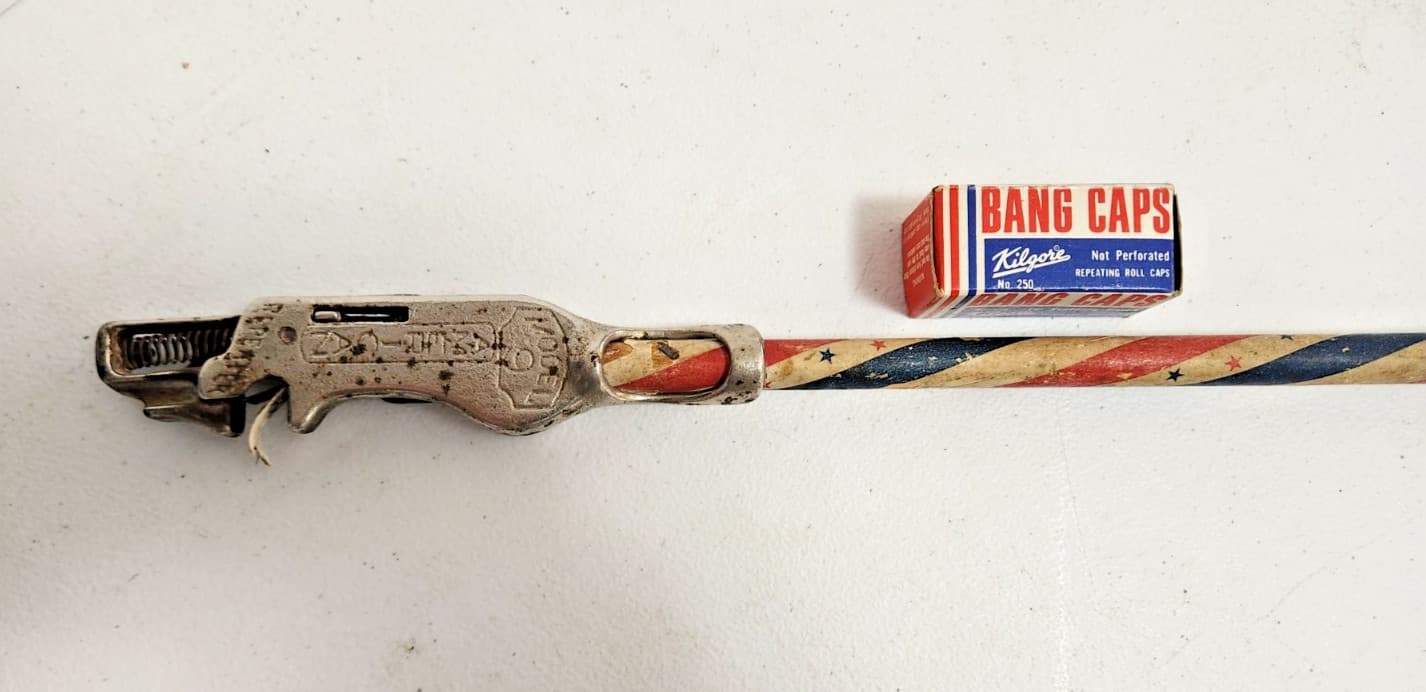 Antique American Cap Cane Stick Model nine Repeater 1920s 3