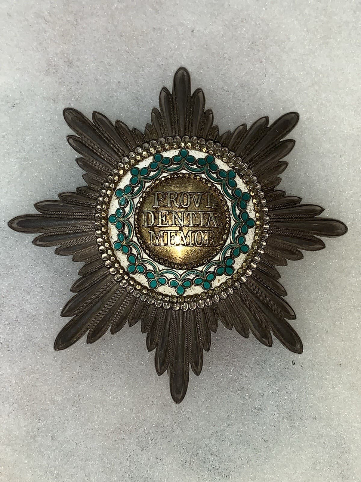Antique Order of the Rue Crown (Saxony) Star Badge 2