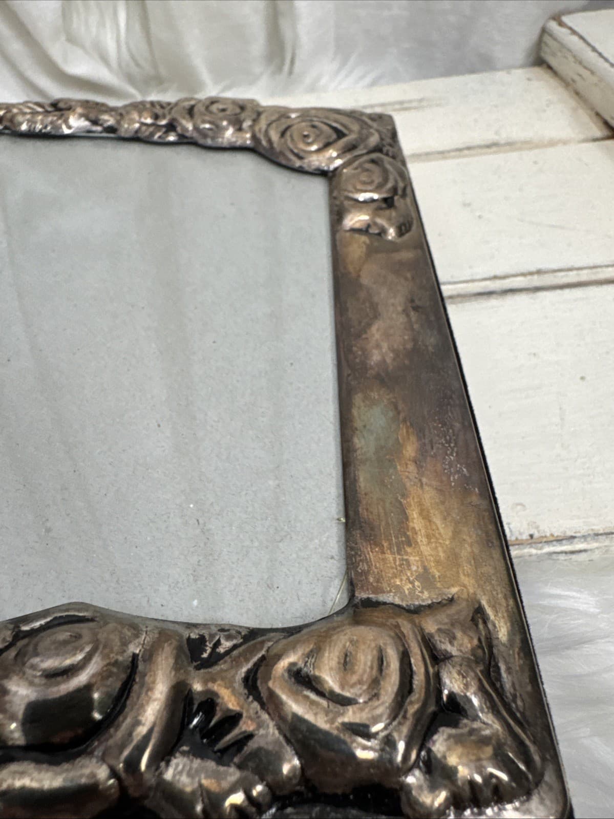 DAVCO SILVER, LTD Photo Frame & Album for 100 4"x6" Photos - Tarnished VTG 4