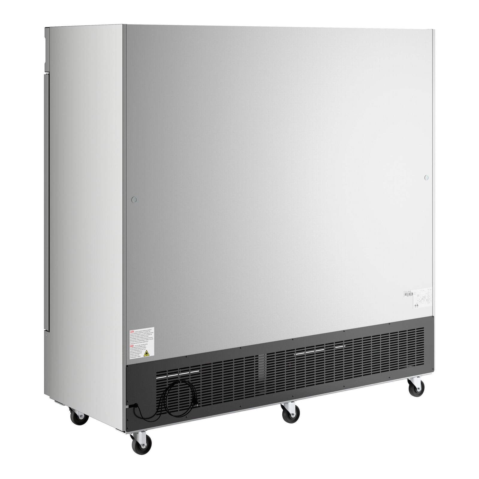 81 5/16" Stainless Steel Solid Door Reach-In Freezer 2