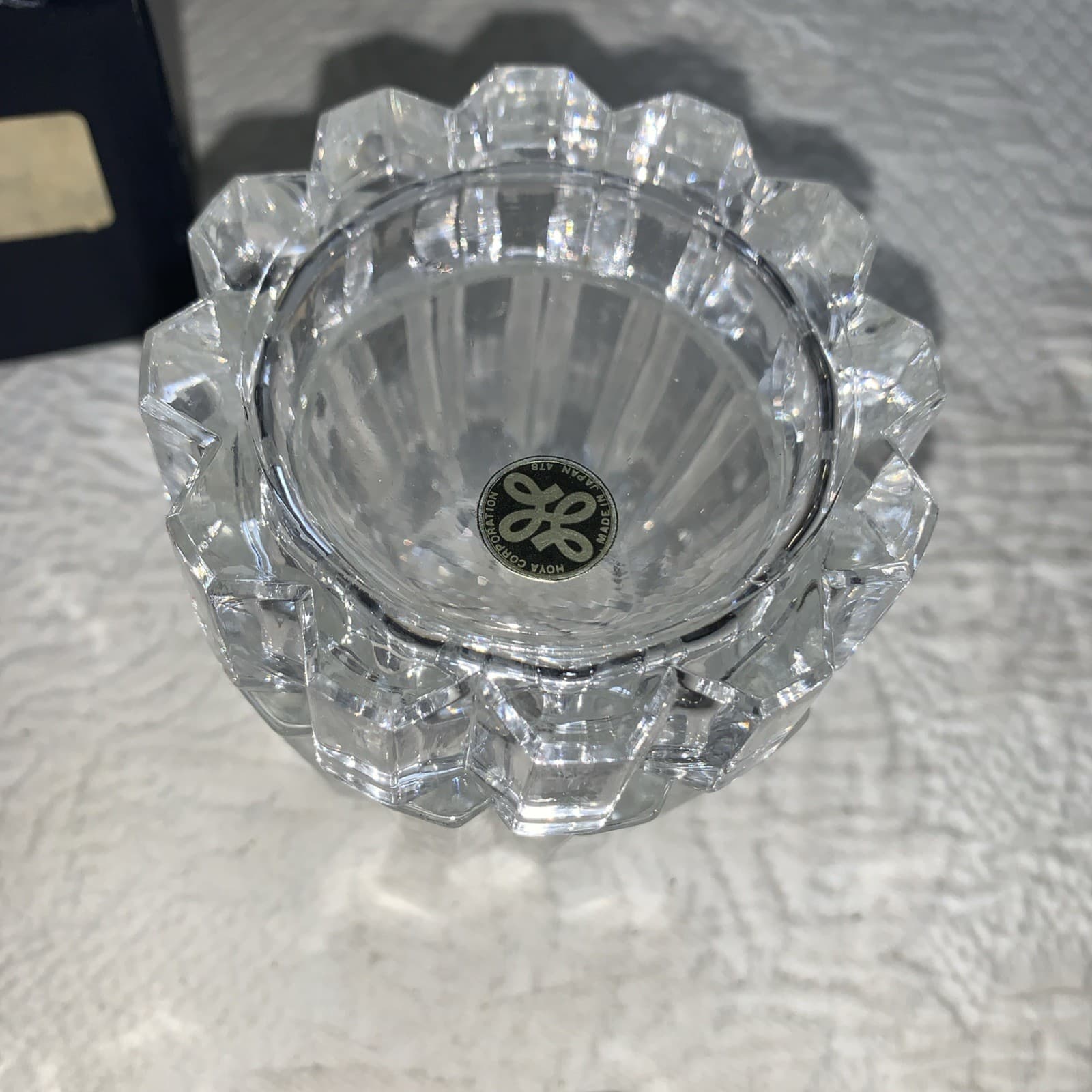 Mikasa & HOYA Prince ~ Lead Crystal Ashtray Table Lighter & Cigarette Holder 2