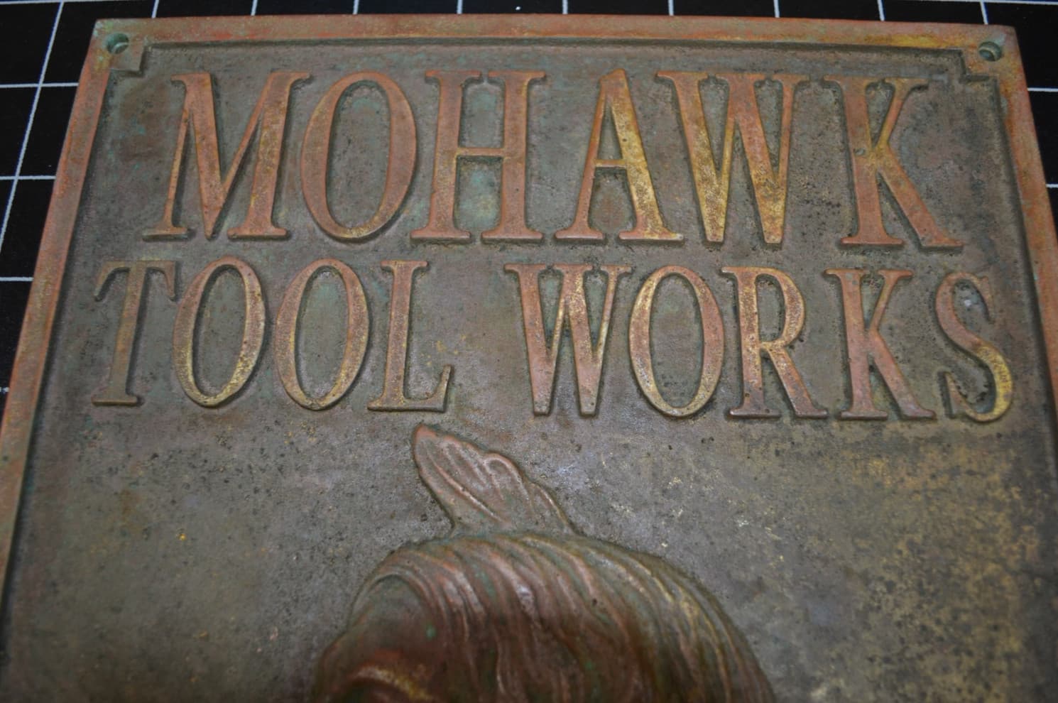 MOHAWK TOOL WORKS - ARROWSHARP AXES & KNIVES - BRONZE PLAQUE 6
