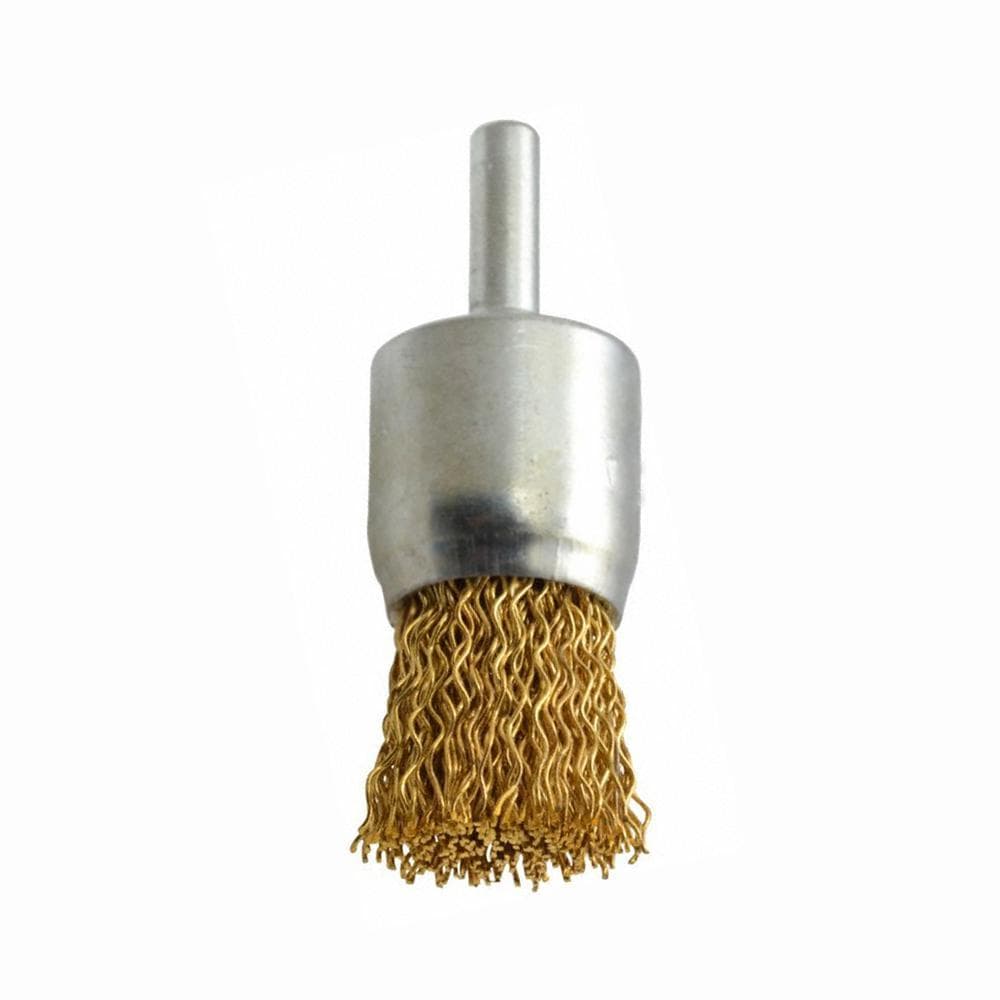 Robtec 1 in. x 1/4 in. Shank Brass Wire End Brush 2