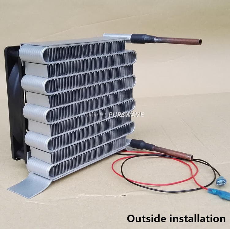 1pcs WT1232S1 aluminium Micro Radiator Condenser Copper Tube Evaporator 12CM FAN 5