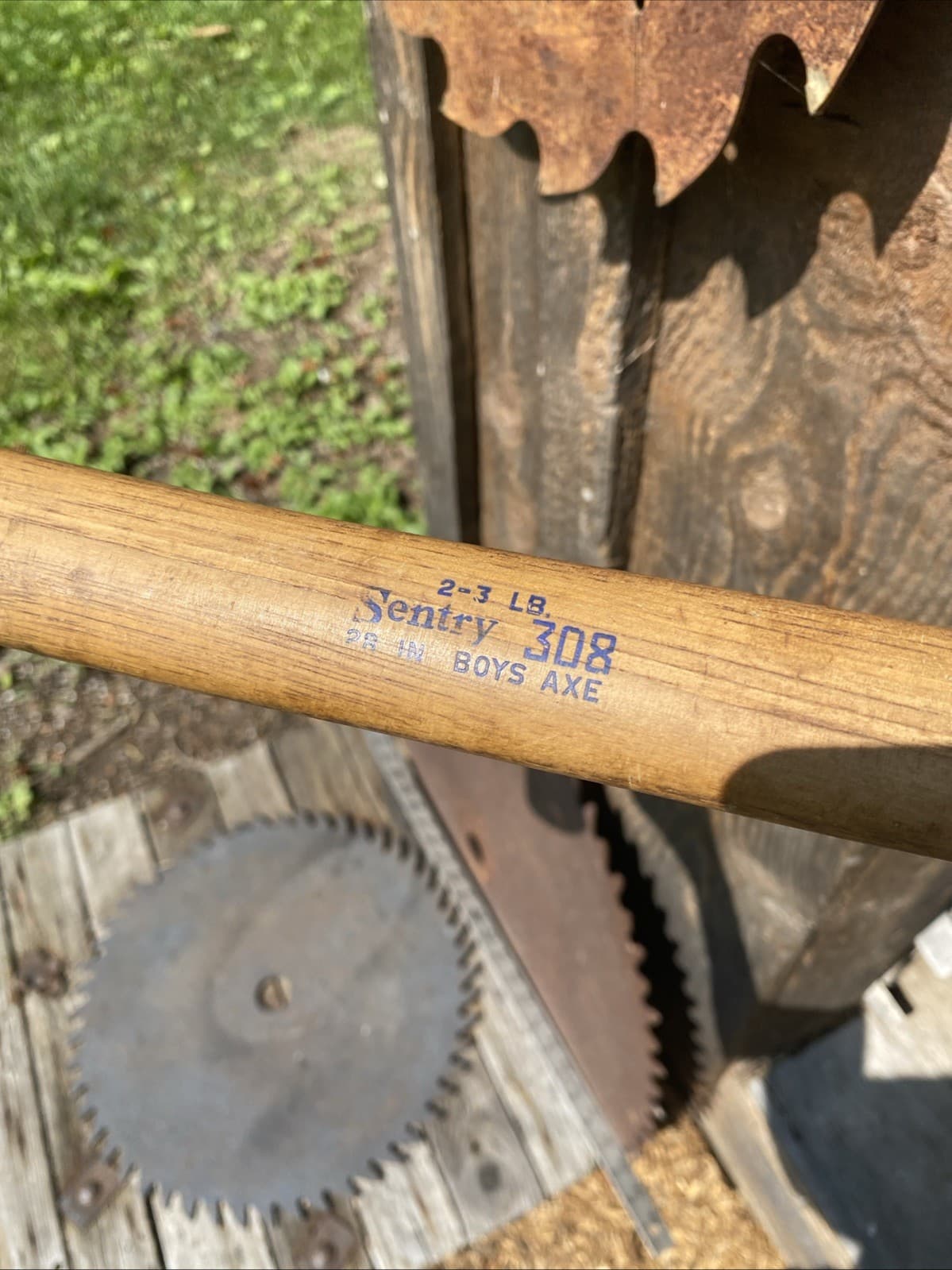 VINTAGE CRAFTSMAN BOYS AXE Oval Logo W /Solid HANDLE - VERY GOOD COND 3 Lb.4oz 4