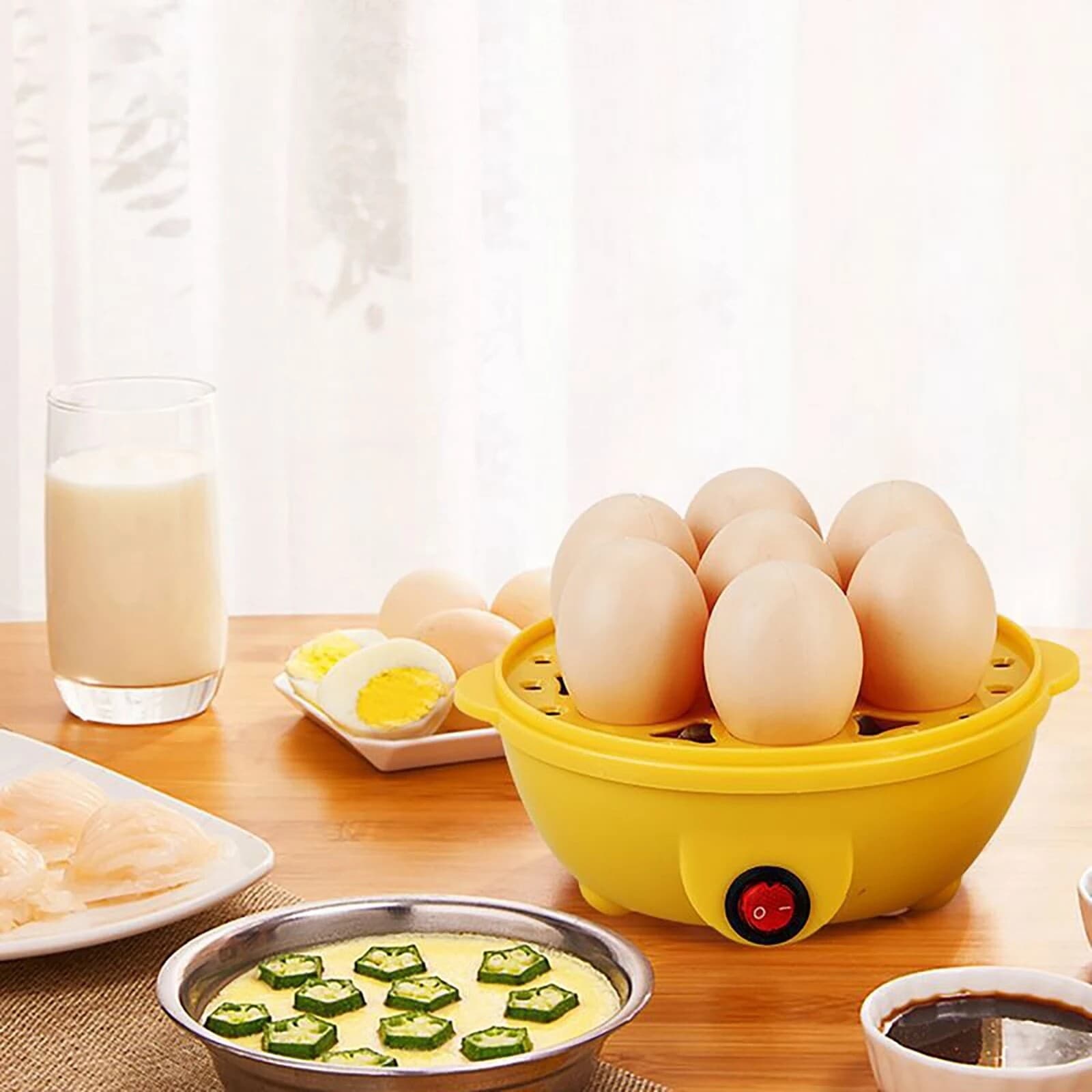 Auto-Off Rapid Egg Cooker 7 Egg Capacity Electric Egg Cooker for Hard Boiled Egg 2
