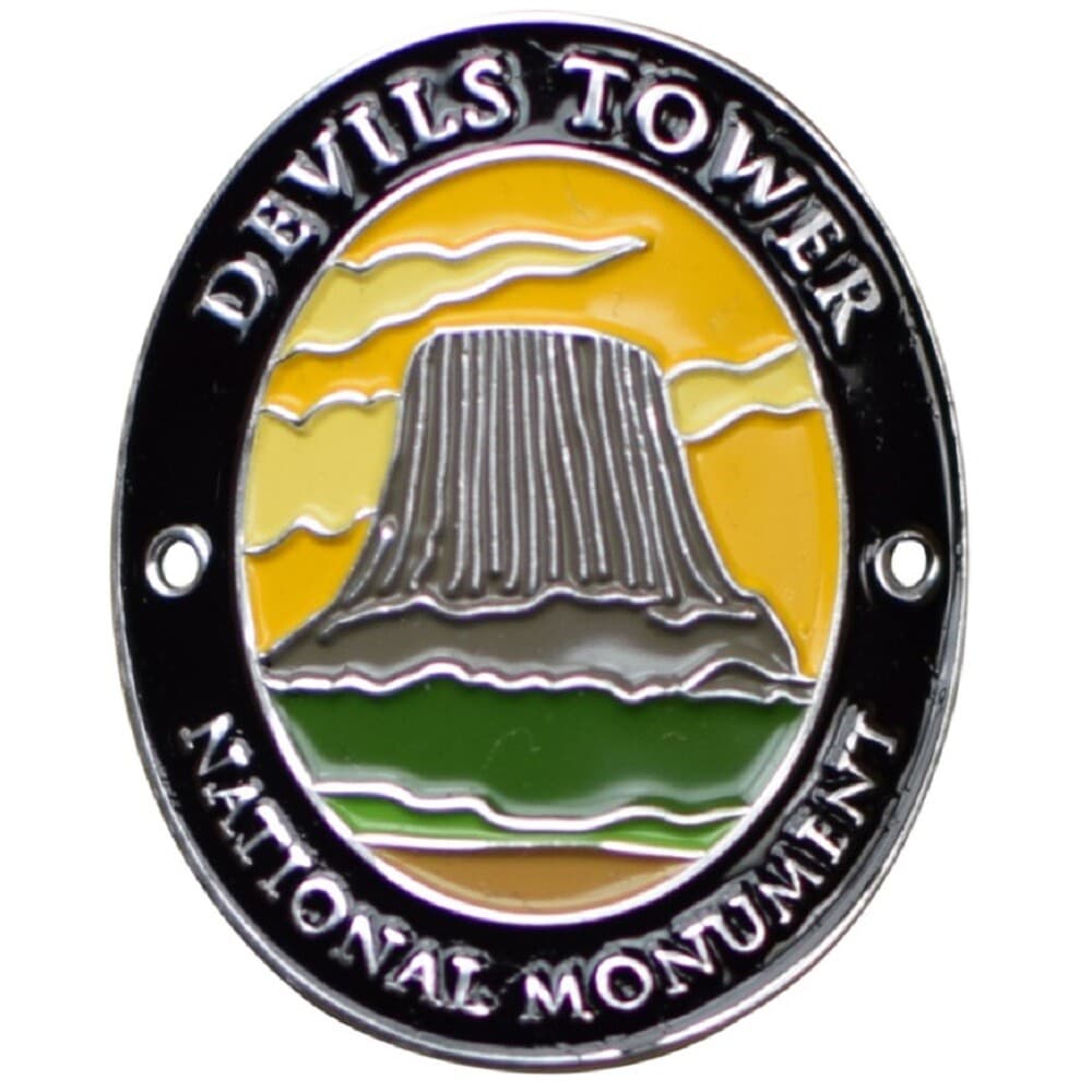 Devils Tower Walking Stick Medallion - Wyoming National Monument Hiking Badge