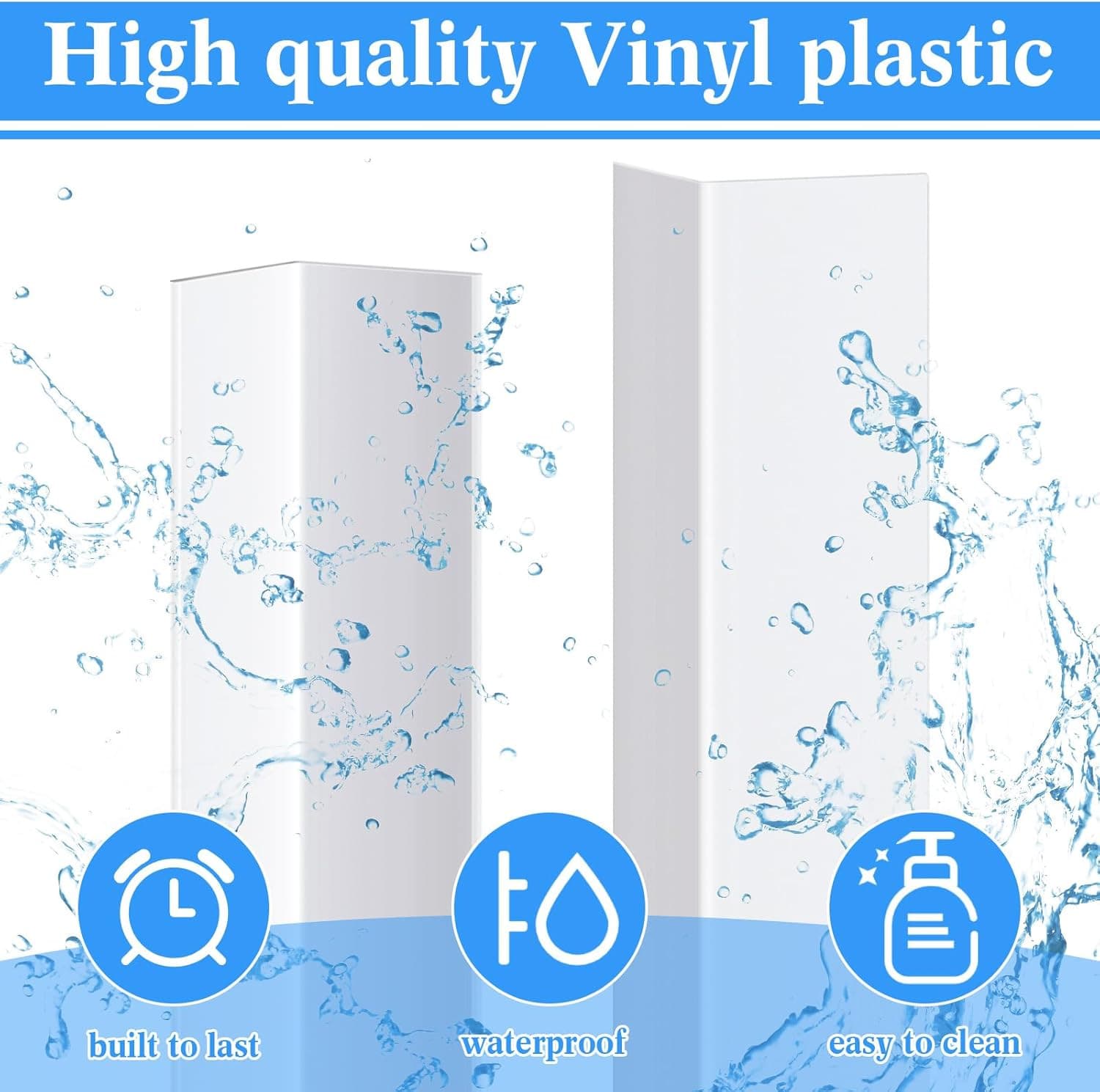 10 Pcs Wall Corner Protector Guards, Vinyl 1-1/8 X 48 Inches Trim Molding 3