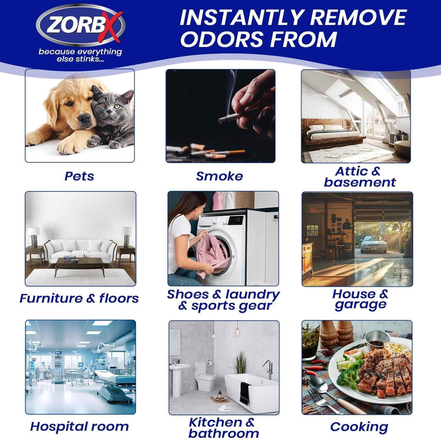 ZORBX Unscented Odor Eliminator for Strong Odor - Used in Hospitals & Healthc 3