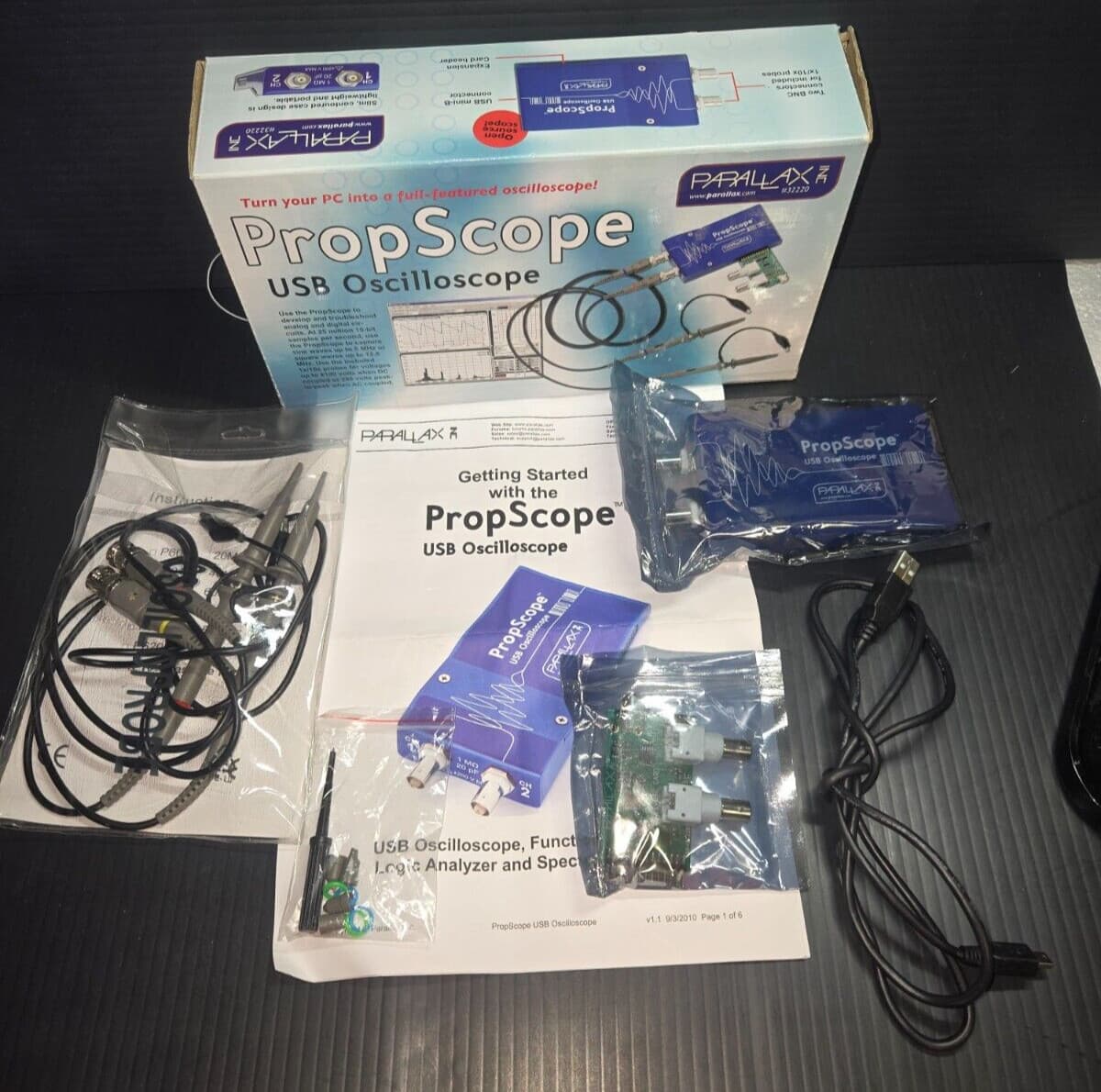 Parallax USB Oscilloscope #32220 **LOT A** (PC)