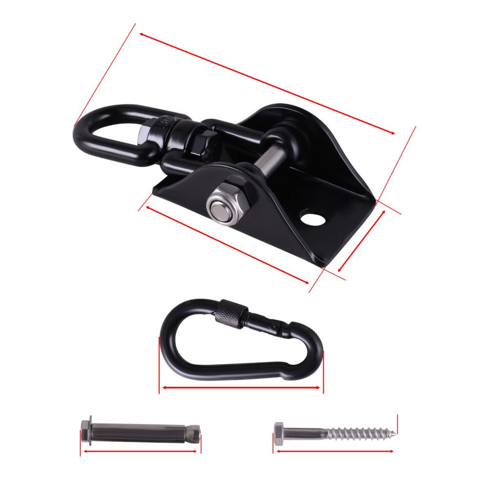 Hanging Chair Hardware 360°Rotating 1200 lb Capacity Hammock Hooks kits 4