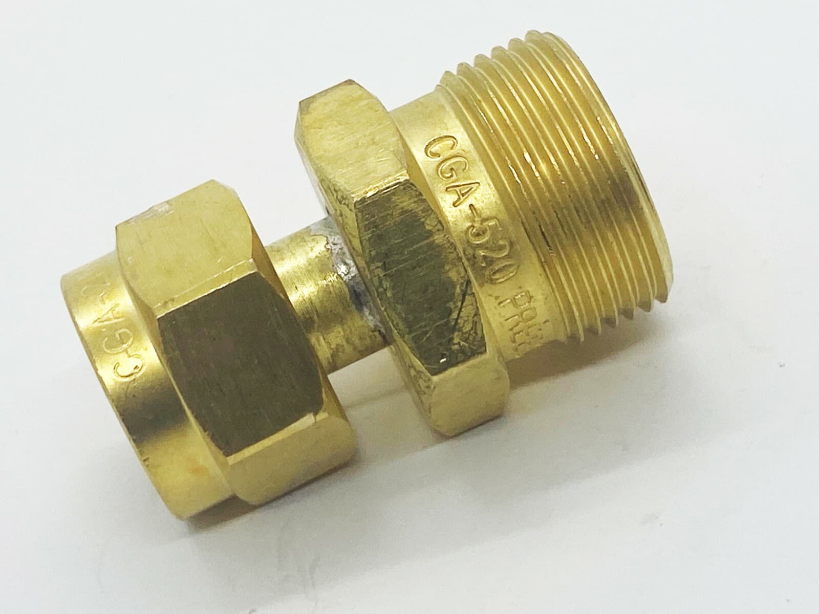 CGA-200 MC Acetylene Cylinder Tank to CGA-520 B Regulator, Adaptor 314 2