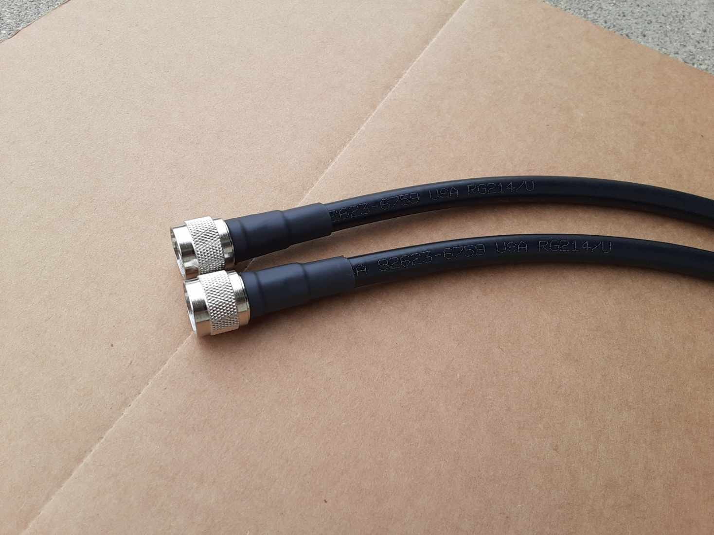 US MADE RG-214/U MIL-C-17 N Male to N Male Coax Cable CB, HAM, SCANNER lot 2