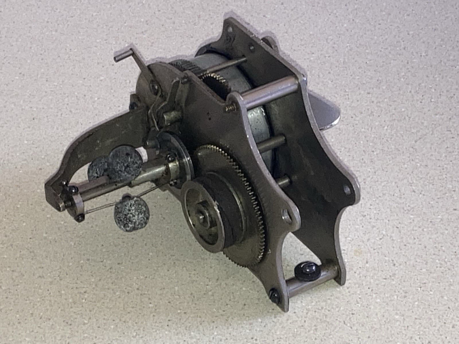 Rebuilt Columbia ‘Q’ Cylinder Phonograph Motor-New Main Spring, with Winding Key