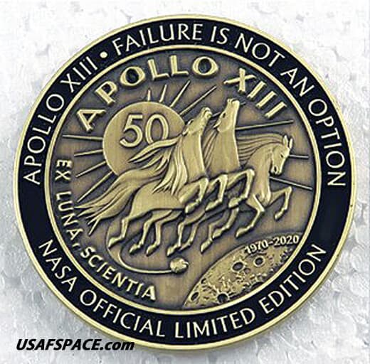 APOLLO 13 -50th ANNIVERSARY-LIMITED EDITION-OFFICIAL NASA FLOWN METAL MEDALLION  6