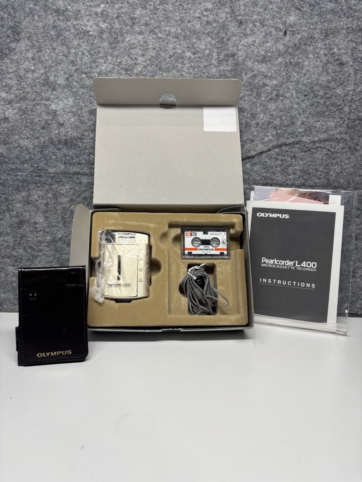 Olympus Pearlcorder L400 Microcassette Recorder Ultra Compact Tested Works Great 3