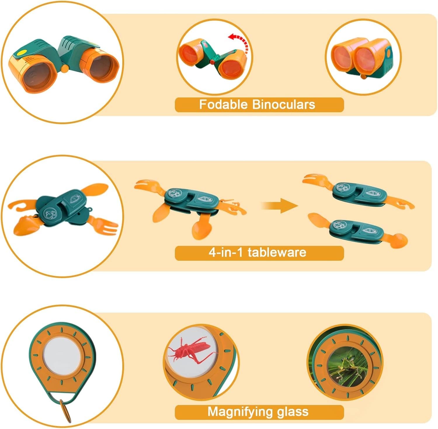 Kids Camping Set with Tent, Campfire, Fruits & Toys for Indoor & Outdoor Play 5