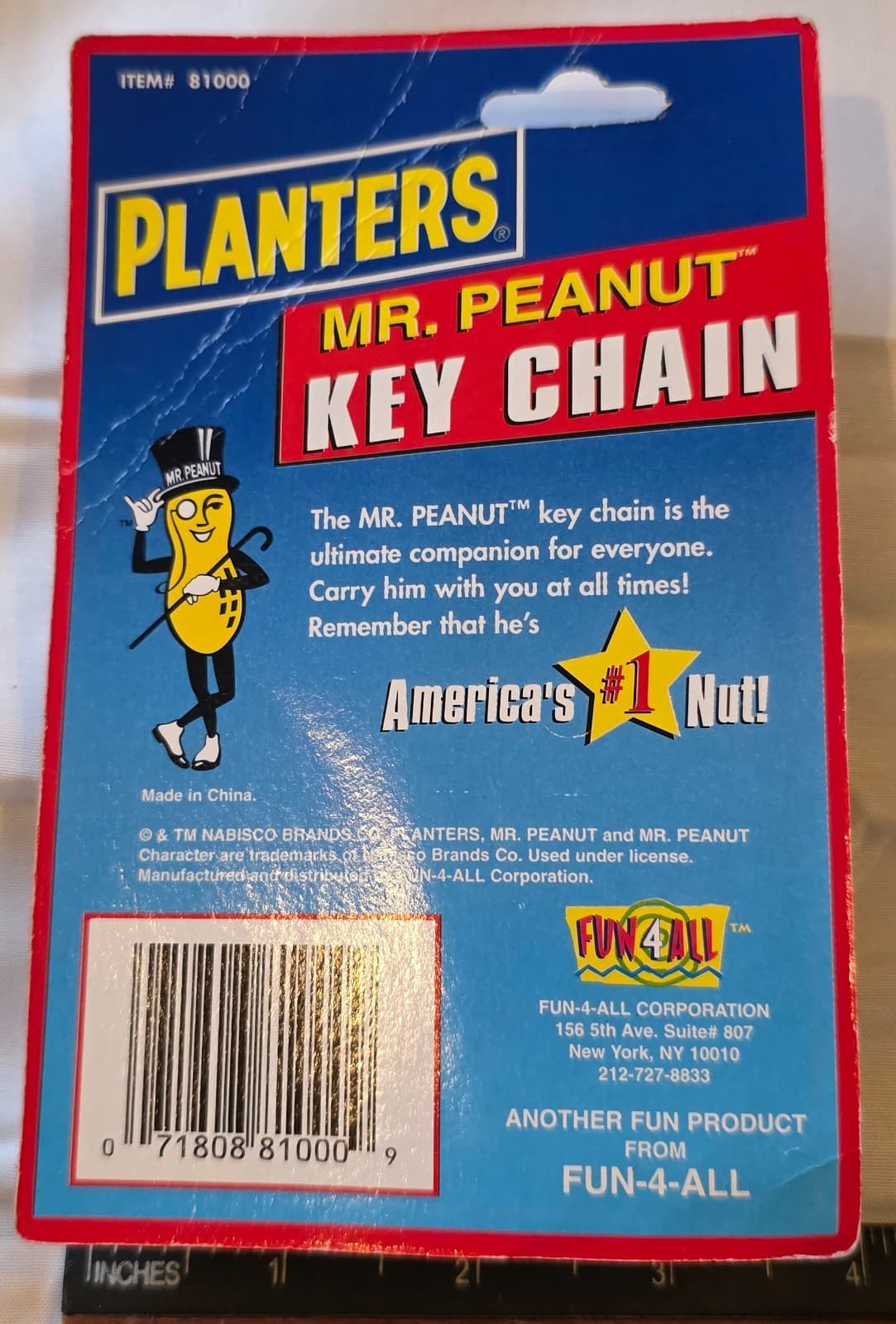 3 1/2" Tall Planters Mr. Peanut Key Chain 3