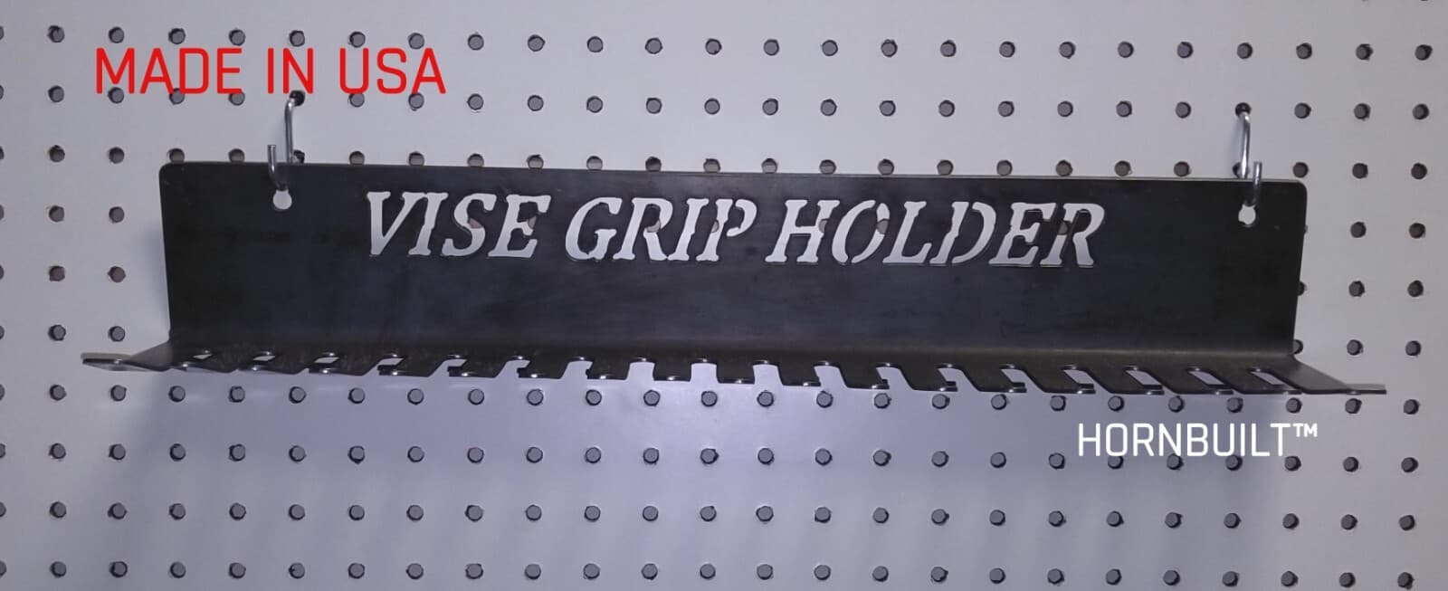 Hornbuilt Vise Grip Holder - Vise Grip Storage Rack  - Wall mount - Holds 16 USA 3