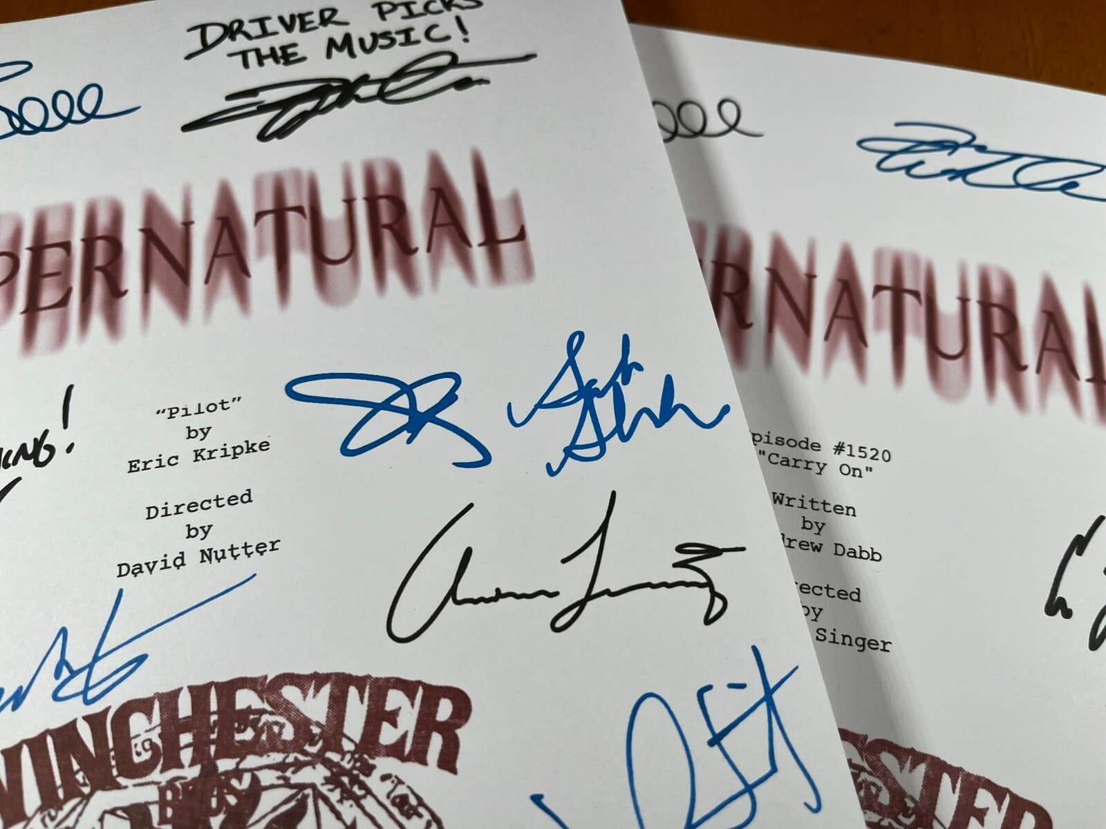 Supernatural Pilot & Series Finale Scripts Signed- Autograph Reprints 2
