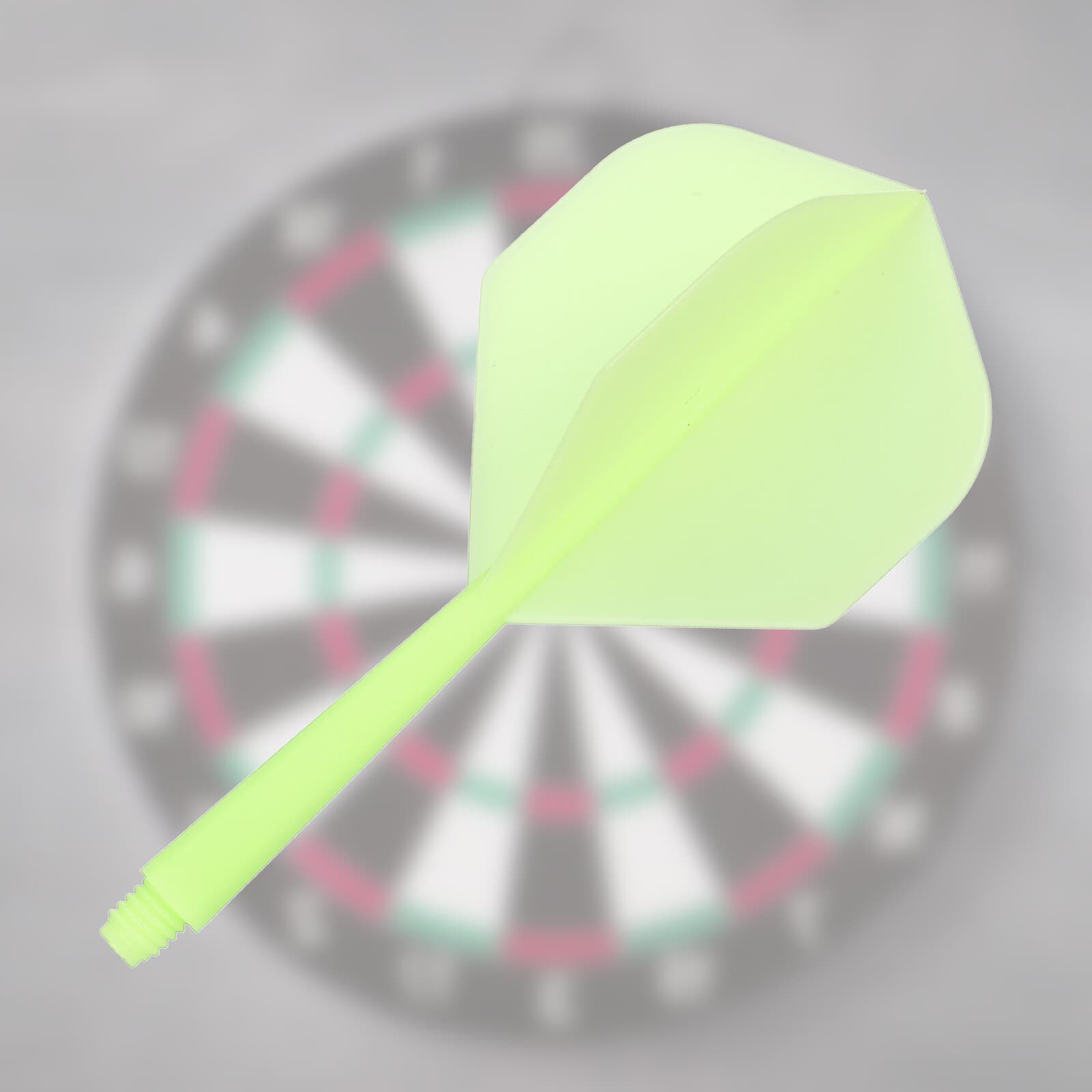 Integrated Dart Shaft and Flights, 15 Pack 2BA Screw Plastic Dart Flights, Green 3
