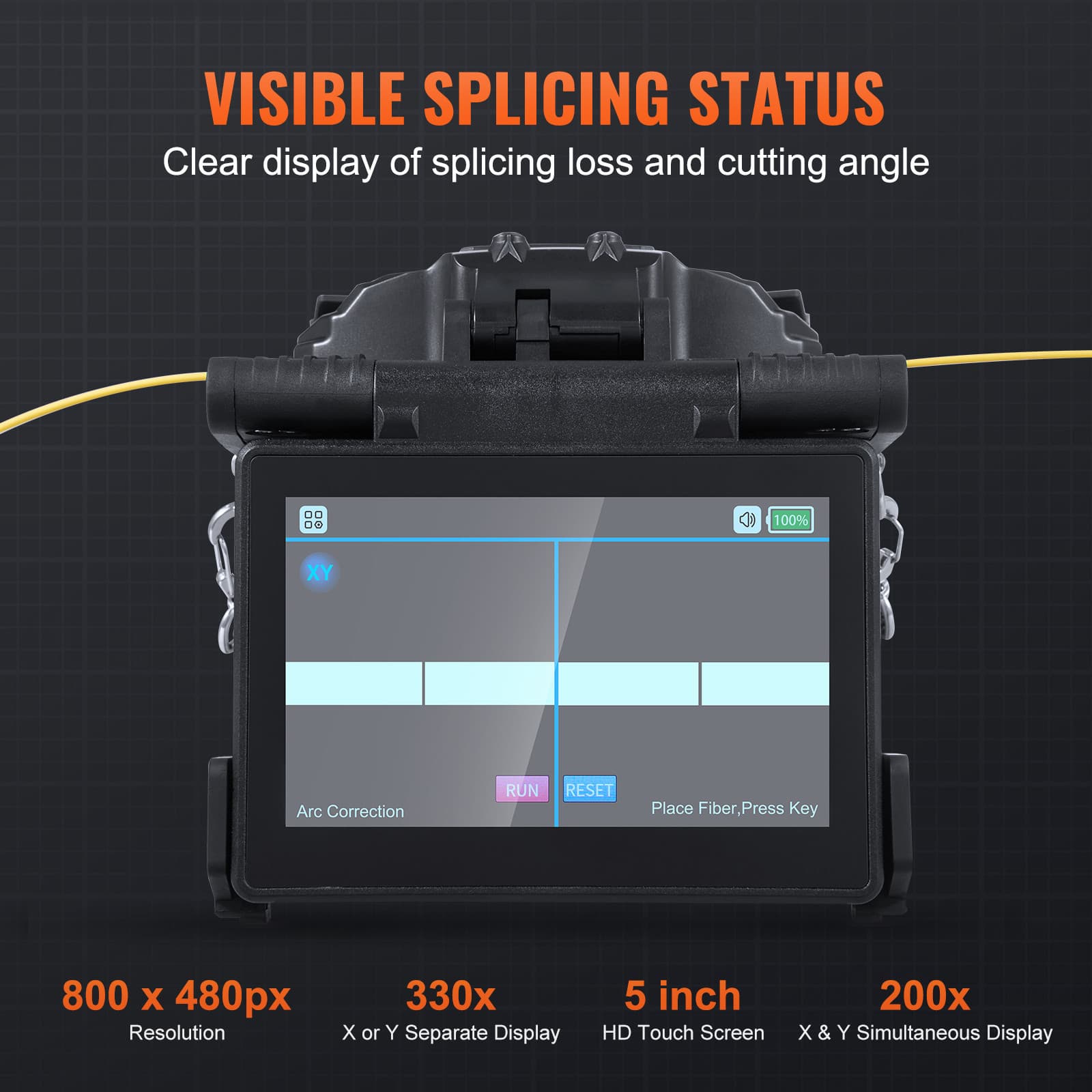 Fiber Fusion Splicer 4 Motors Clad Alignment with 6s Splicing 13s Heating 4