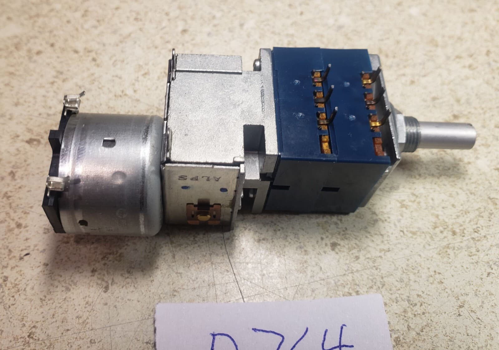 NEW! Alps RK27112MC-100K Dual Audio Taper Manual/Motor Potentiometer! 6