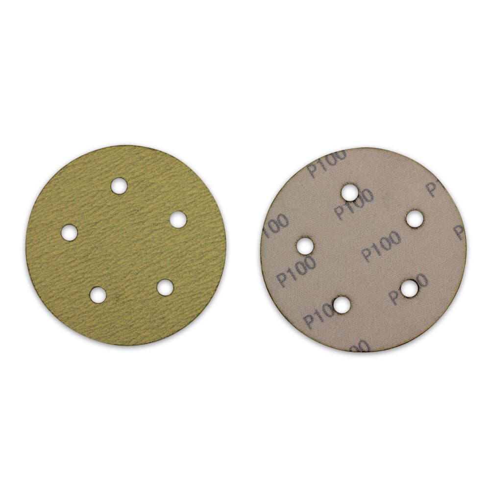 100 Pack - 5" Inch 5 Holes 40 Grit Hook & Loop Sanding Discs Orbital DA Disks 2