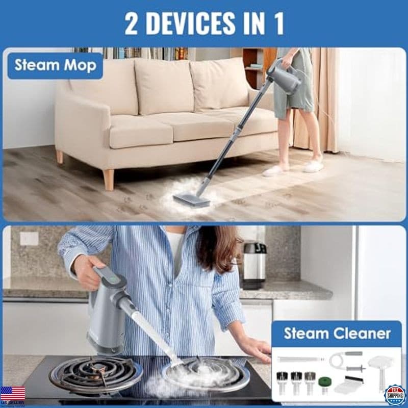 FEPPO 10-in-1 Steam Mop & Handheld Cleaner – Multi-Purpose Steamer for Floors 2