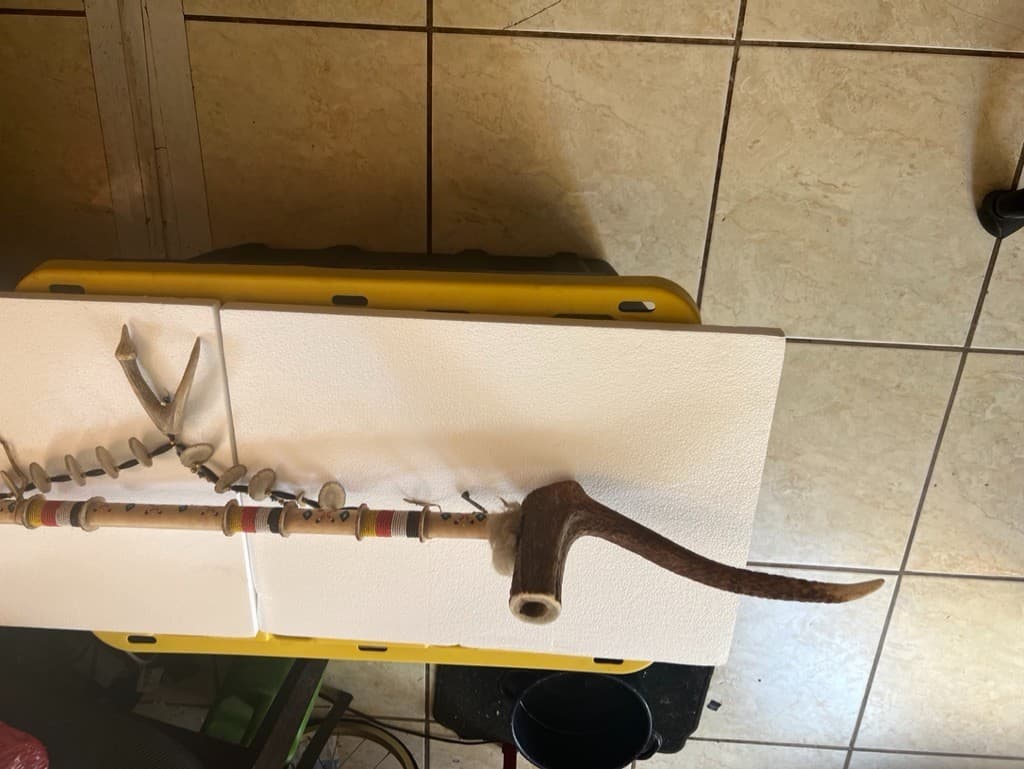 Native American Peace Pipe with Real Antler - Over 50 Years Old 4