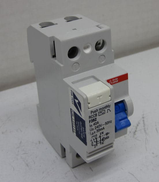 ABB F362-40/0.03 Residual Current-Operated Circuit Breaker, 2-Pole, 40A/30mA