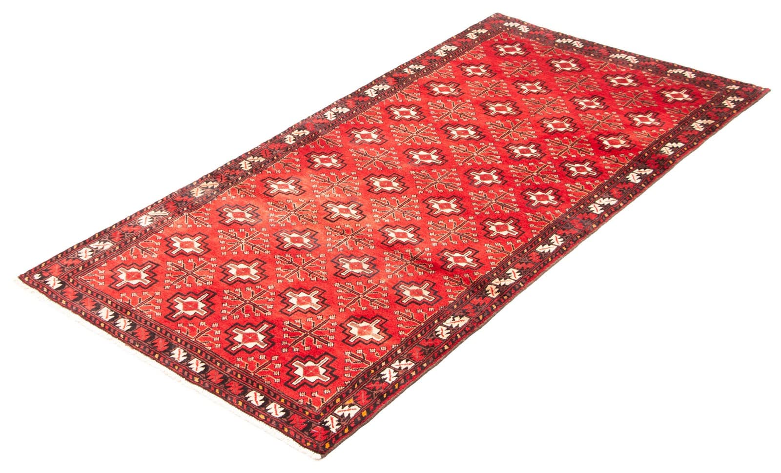 Vintage Hand-knotted Runner Rug 3'10" x 8'2" Traditional Oriental Wool Carpet 4