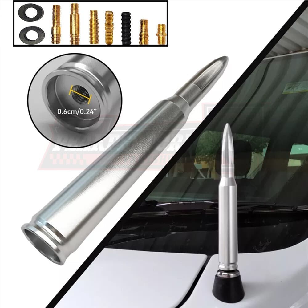 1PC 50 CAL BULLET ANTENNA For CHEV/ROL-ET SILVERADO GM SIERRA