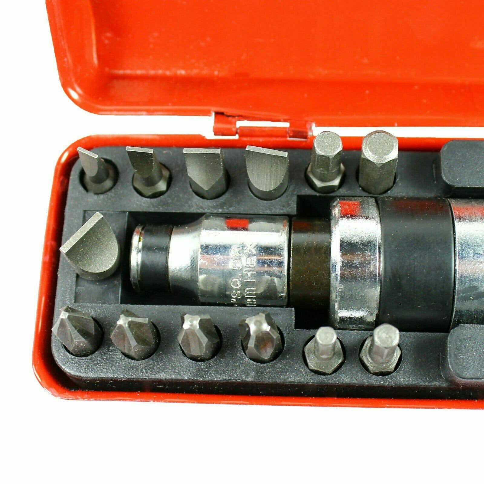 14 Pc 1/2" Heavy Duty Impact Screwdriver Driver Set SAE Reversible w/ Metal Case 4