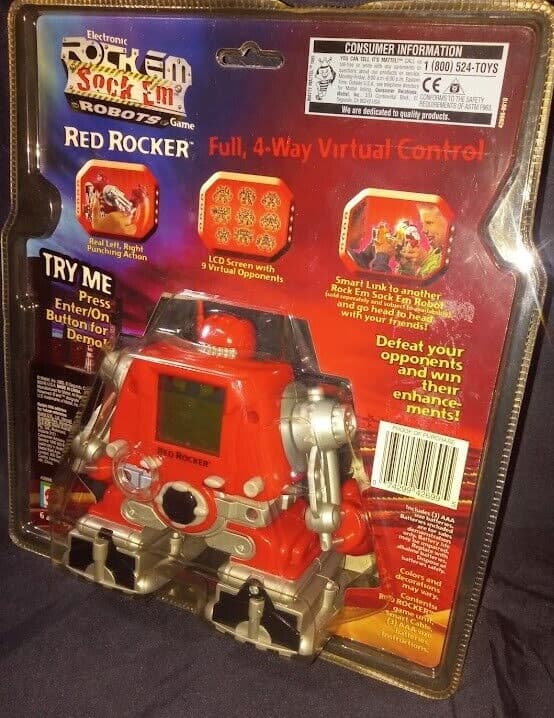 🎀*RARE* Rock Em Sock Em Robots RED ROCKER Robot Handheld Game *NEW & SEALED*🎀 4