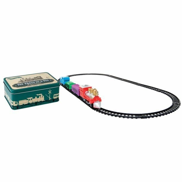 Toy Train In A Tin Express Works Battery Operated Track Railway Locomotive  2