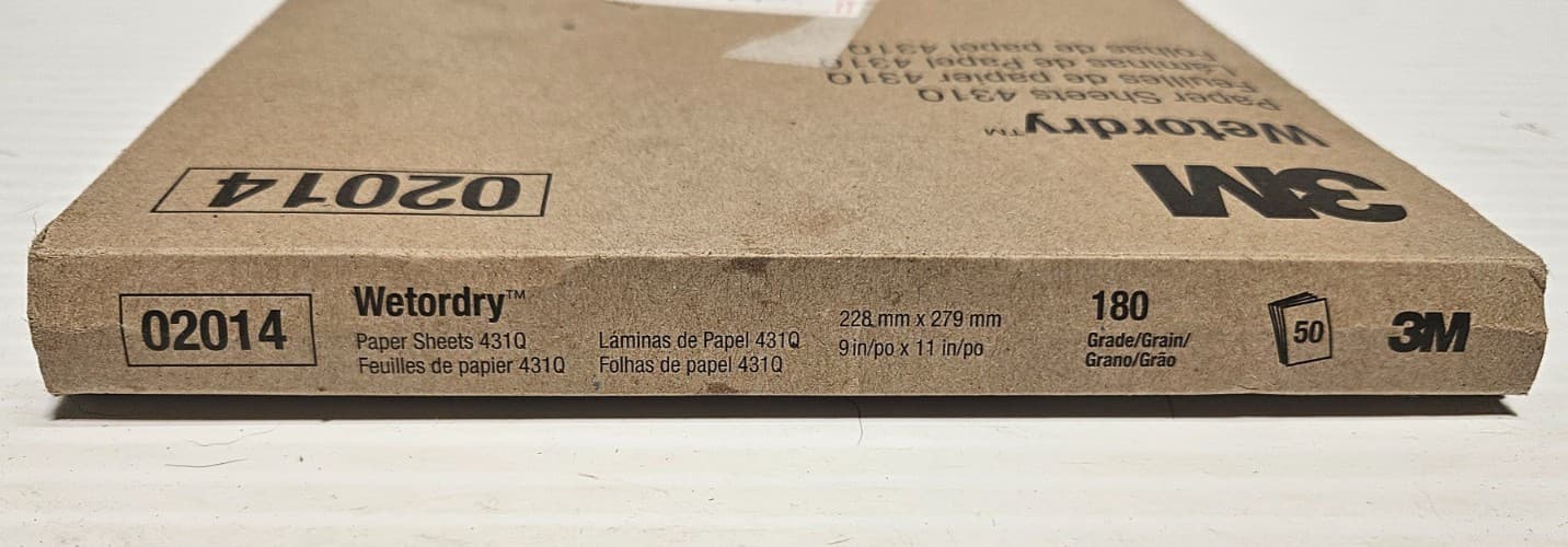 3M 02014 Wetordry™ Tri-M-ITE 180 grit silicon carbide abrasive sheet - 50 SHEETS 2