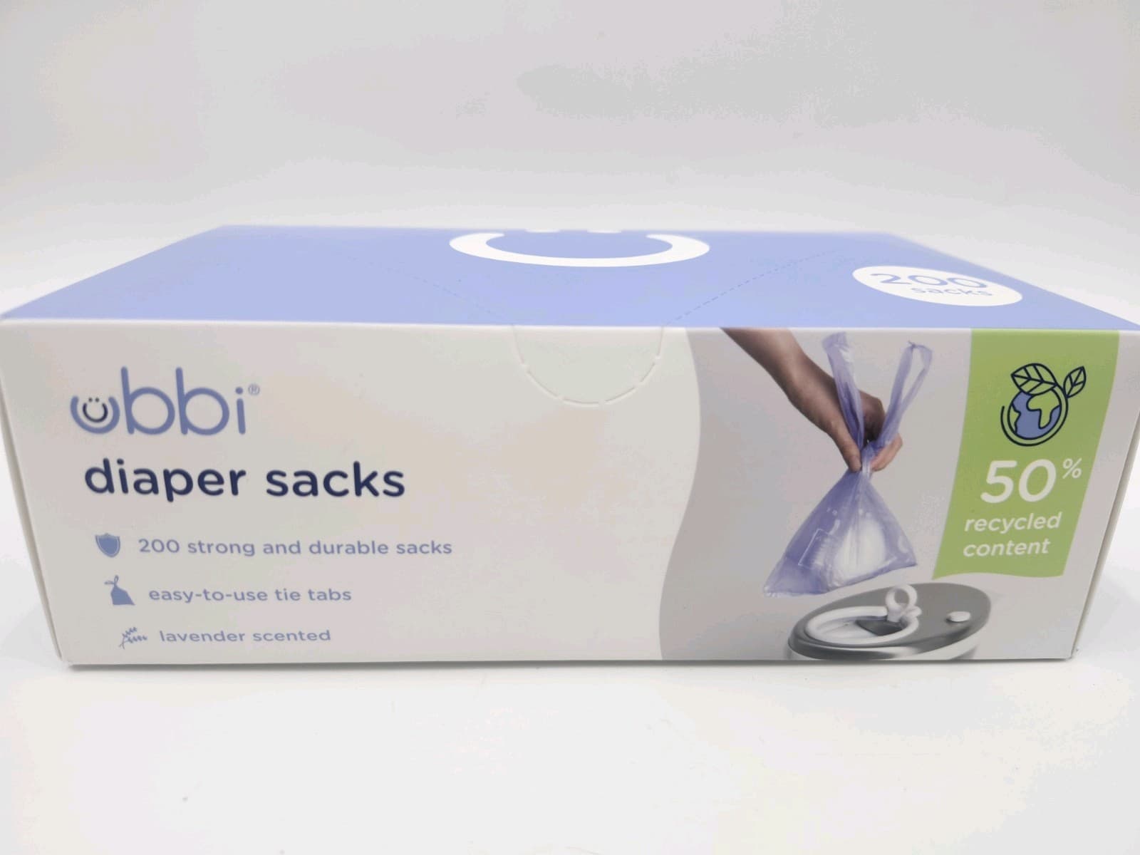 Disposable Diaper Sacks, Lavender Scent, Easy-To-Tie,  Waste Bags, 200 count 2
