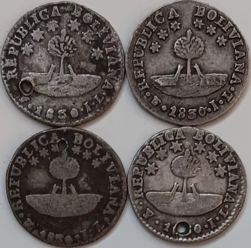 Bolivia Silver Coin Lot: 1830, 1856, 1857 1/2 Sol, 1854, 1855, 1861 etc 1 Soles 2