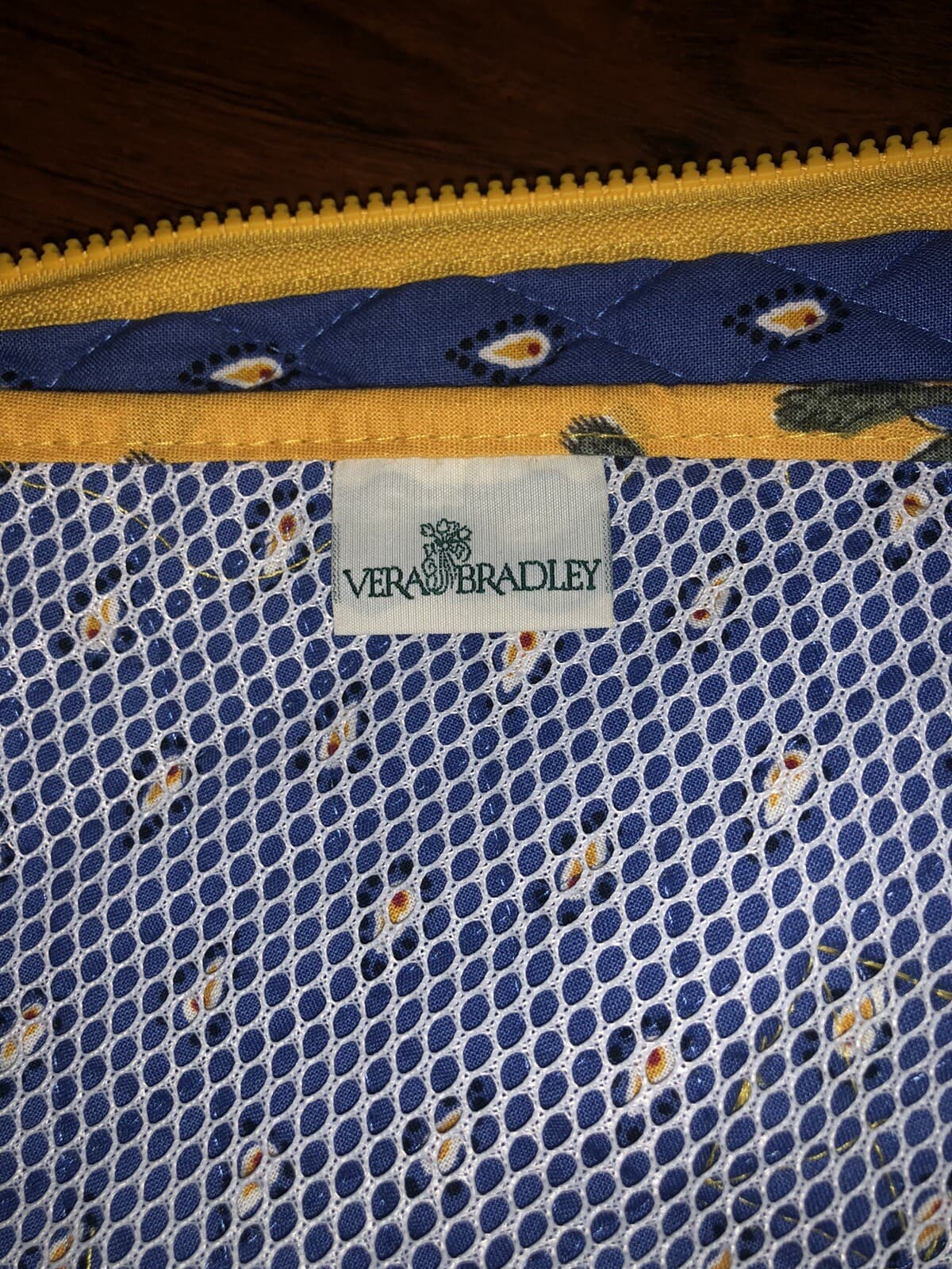 Vera Bradley FRENCH YELLOW Hanging GARMENT TRAVEL BAG 100% Cotton 22x45 NWT 5