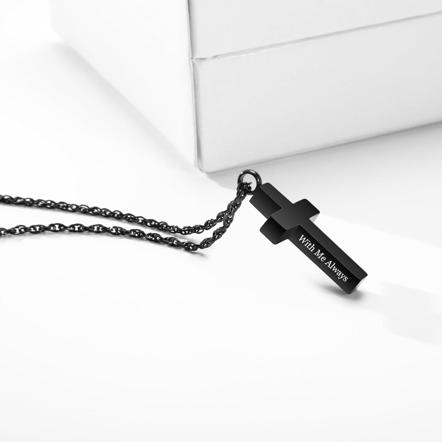 Cremation Cross Necklace for Ashes Cross Urns Locket Pendant Ashes Holder Stainl 4